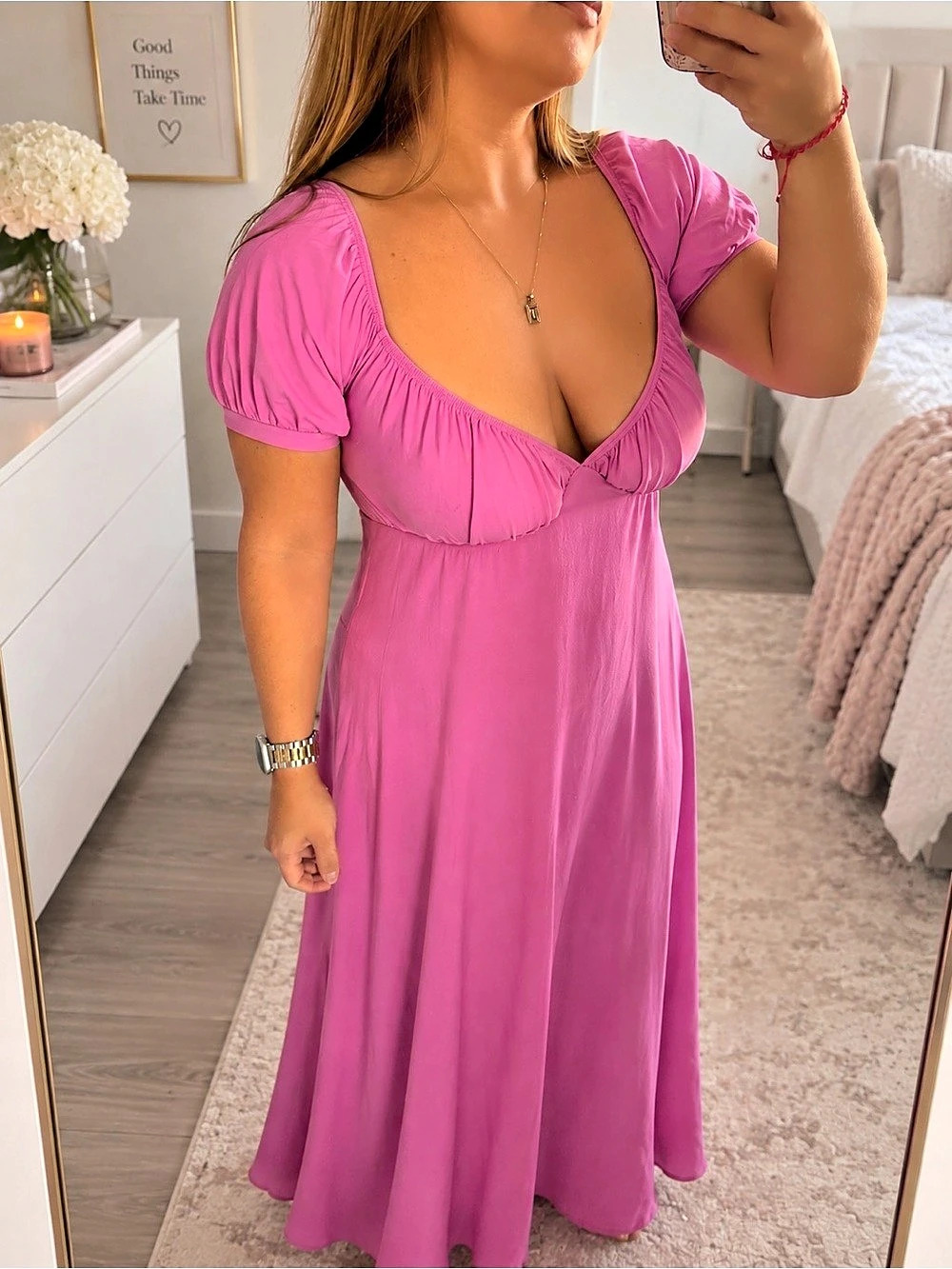 Susana Monaco Maxi Dress in Pink Size Small